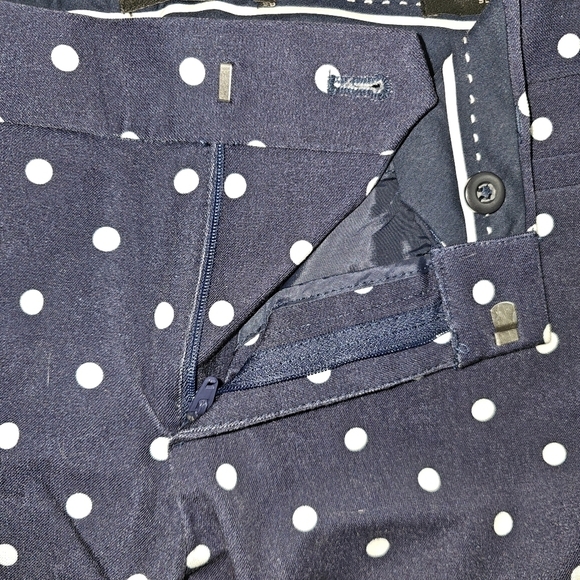 Banana Republic Sloan Slim Fit Polka Dot Ankle Cropped Pants in 4 - Picture 10 of 11